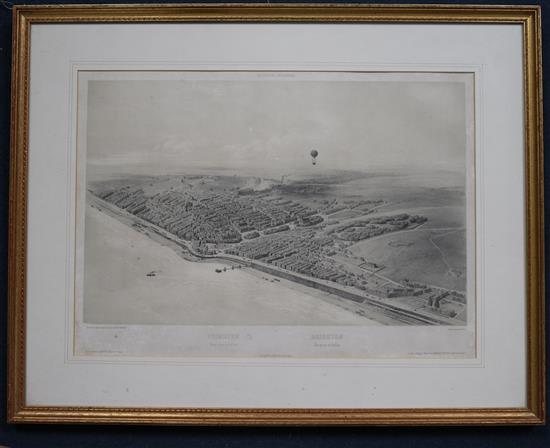 Jules Arnout Brighton. A View taken in balloon 13.25 x 18.5in.